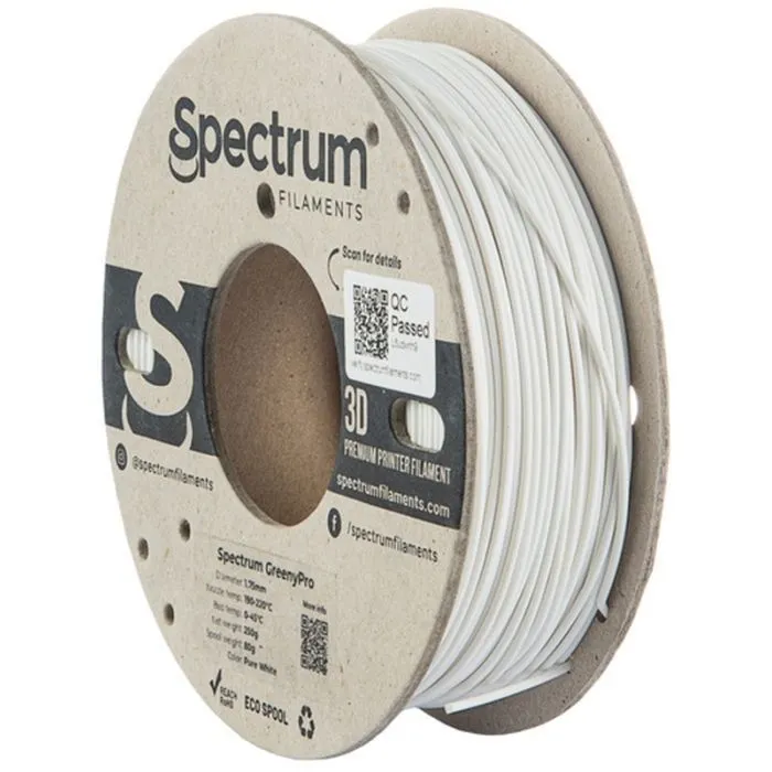 Пластик для 3D-принтера Spectrum GreenyPro 1.75mm 0.25 kg White, Pure (80995)