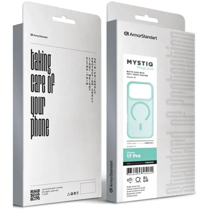 Чехол для мобильного телефона Armorstandart Mystiq MagCase Apple iPhone 17 Pro Turquoise (ARM91601) изображение 3