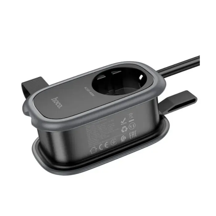 Сетевой фильтр питания HOCO NS6 1 роз, 2 USB, USB-C, 30W, 1.1м, Black (NS6B) изображение 4