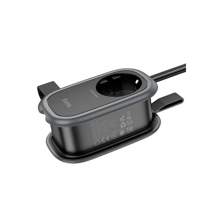 Сетевой фильтр питания HOCO NS6 1 роз, 2 USB, USB-C, 30W, 1.1м, Black (NS6B) изображение 5