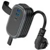Сетевой фильтр питания HOCO NS6 1 роз, 2 USB, USB-C, 30W, 1.1м, Black (NS6B)