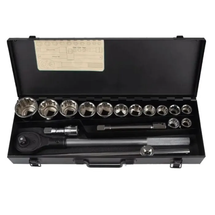 Набір торцевих головок Alloid 19-50мм, 3/4", 12-гран., 17шт. (НГ-6017М-12)