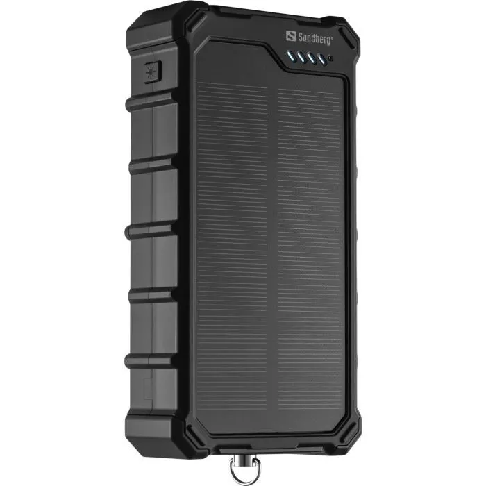 Батарея універсальна Sandberg 20000mAh, 22,5W, PD, Solar, CampLED, PowerThrough, IP65 (421-24)