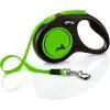 Поводок для собак Flexi New Neon лента S 5 м/15 кг зеленый (4000498032015)