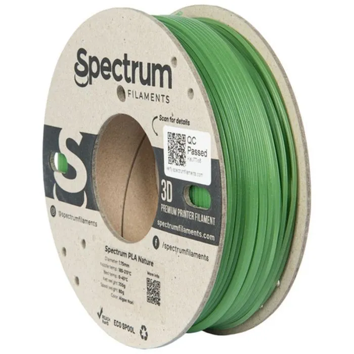 Пластик для 3D-принтера Spectrum PLA Nature 1.75mm 0.25kg Green, ALGAE NORI (80987)