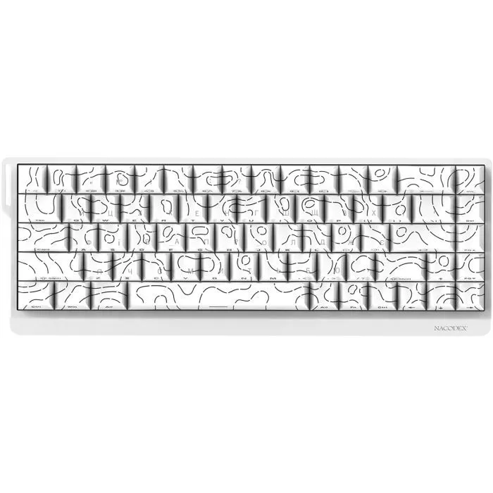 Клавіатура Ajazz NacodeX NK68 V2 Red Switch LED USB UA White (NK68-V2-R-S-W) зображення 2