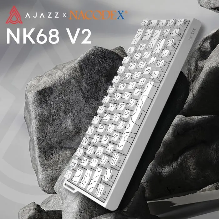 Клавіатура Ajazz NacodeX NK68 V2 Red Switch LED USB UA White (NK68-V2-R-S-W) зображення 5