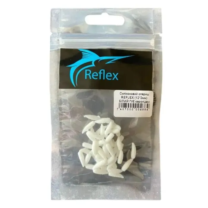 Силикон рыболовный Reflex Опариш 12*2мм БІЛИЙ П/Е європідвіс (7407000004664)