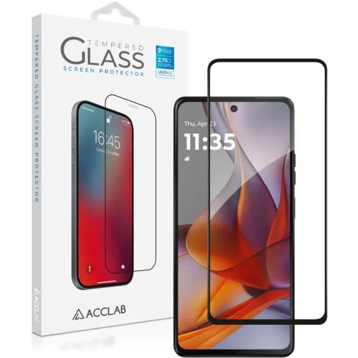 Скло захисне ACCLAB Full Glue ESD Moto G77 Black (1283126636936)