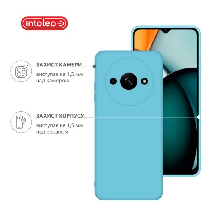 Чохол до мобільного телефона Intaleo Silicone Xiaomi Redmi A3 Light Blue (1283126600920) зображення 3