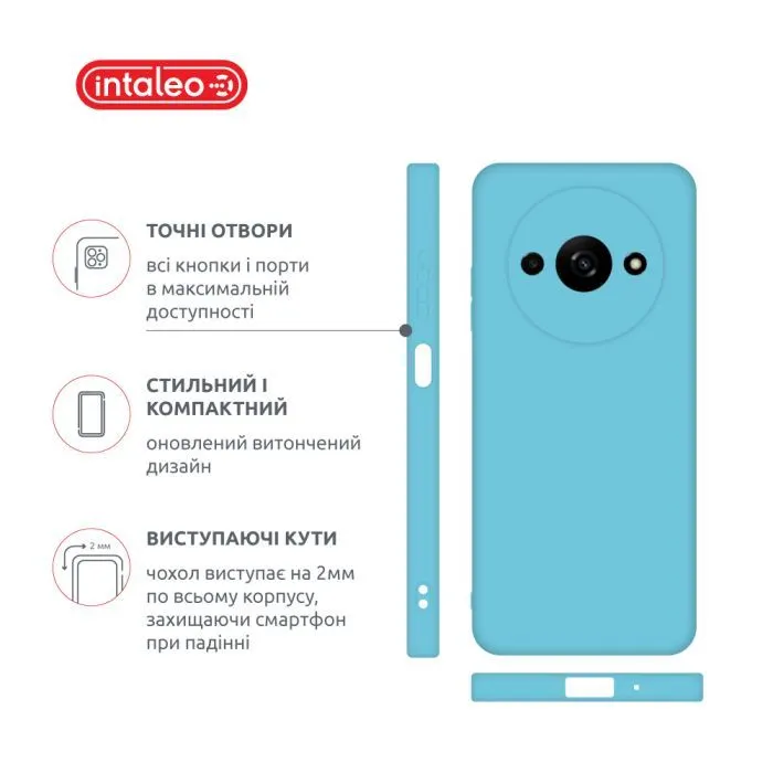 Чохол до мобільного телефона Intaleo Silicone Xiaomi Redmi A3 Light Blue (1283126600920) зображення 4