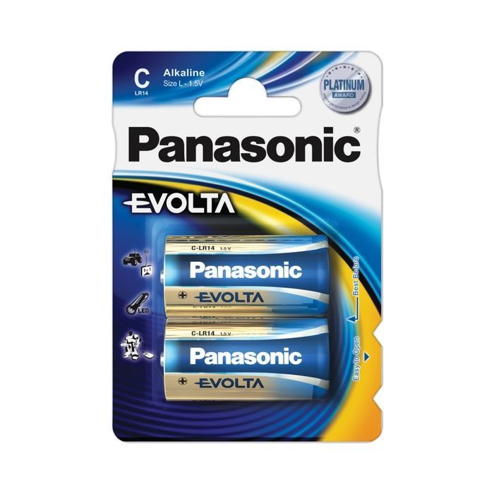 Батарейка Panasonic C LR14 Evolta * 2 (LR14EGE/2BP)