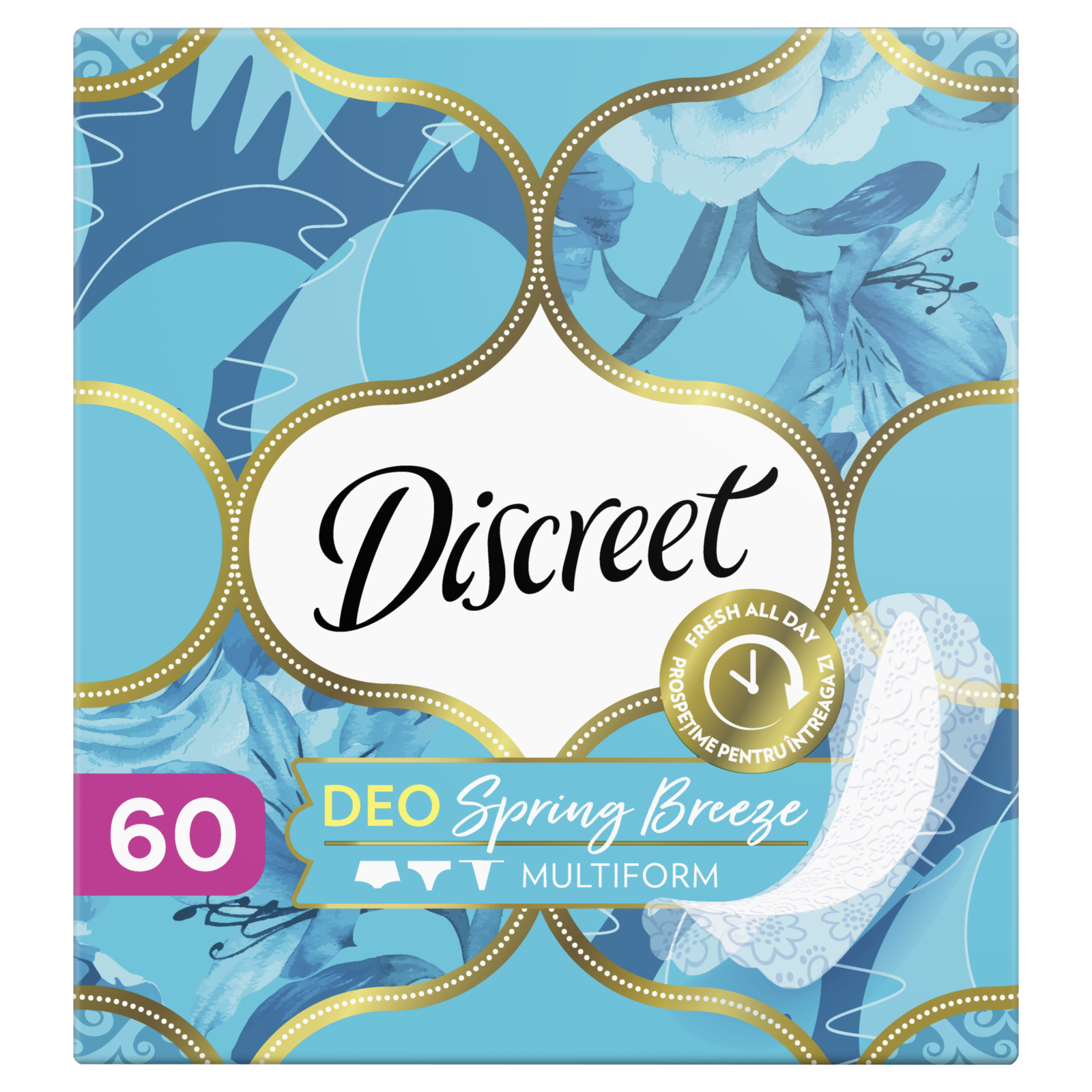 Ежедневные прокладки Discreet Deo Spring Breeze 60 шт. (8001090170316/8700216153096) изображение 2