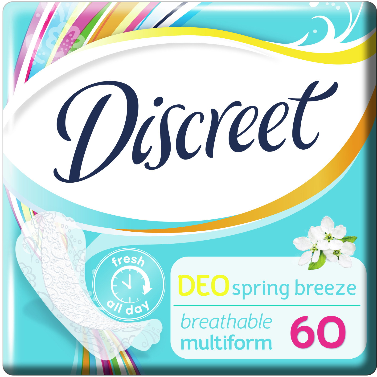 Щоденні прокладки Discreet Deo Spring Breeze 60 шт. (8001090170316/8700216153096) зображення 3