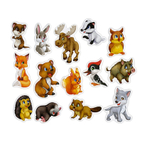 Настольная игра Vladi Toys Лесные жители Мой маленький мир 14 мягких магнитов (VT3101-04) изображение 2