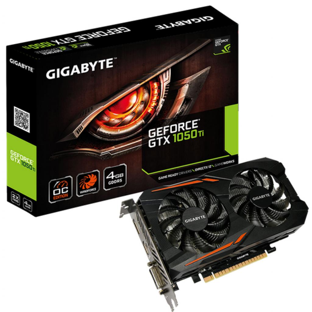 Відеокарта Gigabyte GeForce GTX1050 Ti 4096Mb OC (GV-N105TOC-4GD)