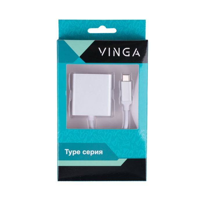 Перехідник Type-C Male to HDMI AF 0.15m Vinga (USBCMHDMI-01) зображення 2