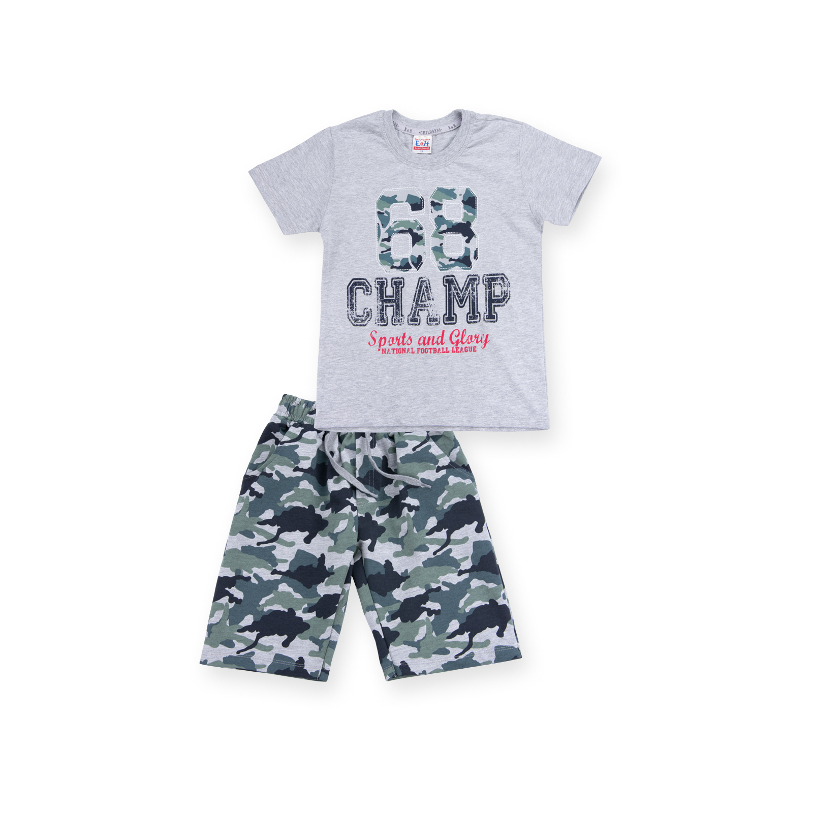 Набор детской одежды E&H "68 CHAMP" (8964-128B-gray)