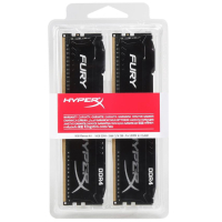 Модуль памяти для компьютера DDR4 16GB (2x8GB) 2666 MHz HyperX FURY Black Kingston Fury (ex.HyperX) (HX426C16FB2K2/16) изображение 3