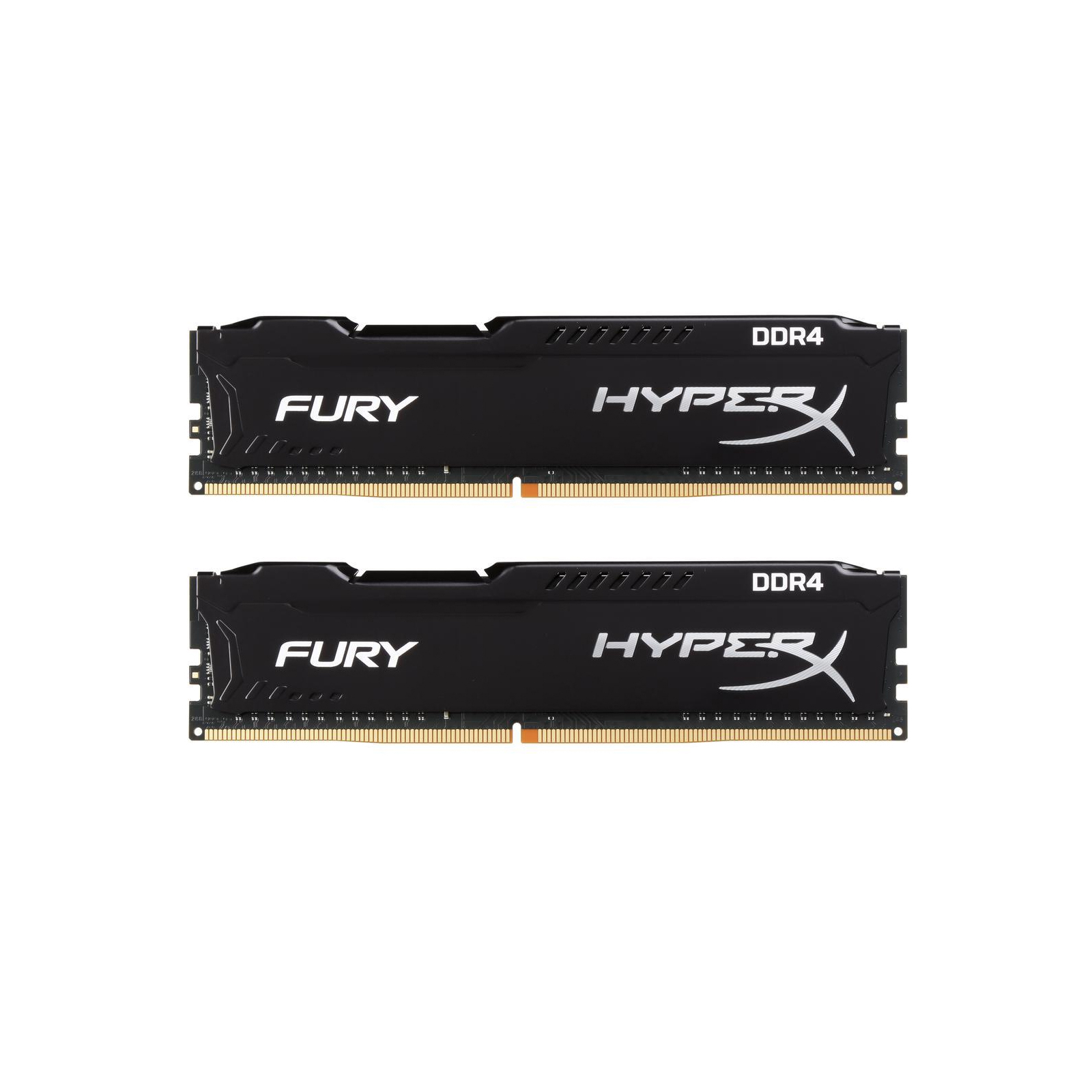Модуль памяти для компьютера DDR4 16GB (2x8GB) 2666 MHz HyperX FURY Black Kingston Fury (ex.HyperX) (HX426C16FB2K2/16)