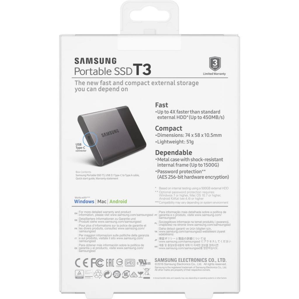 Накопитель SSD USB 3.1 250GB Samsung (MU-PT250B/WW) изображение 11