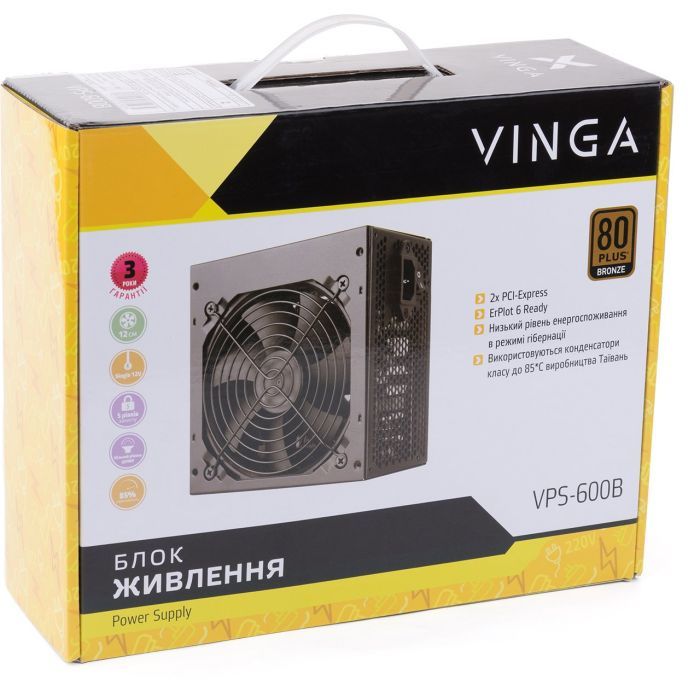 Блок живлення Vinga 600W (VPS-600B) зображення 11