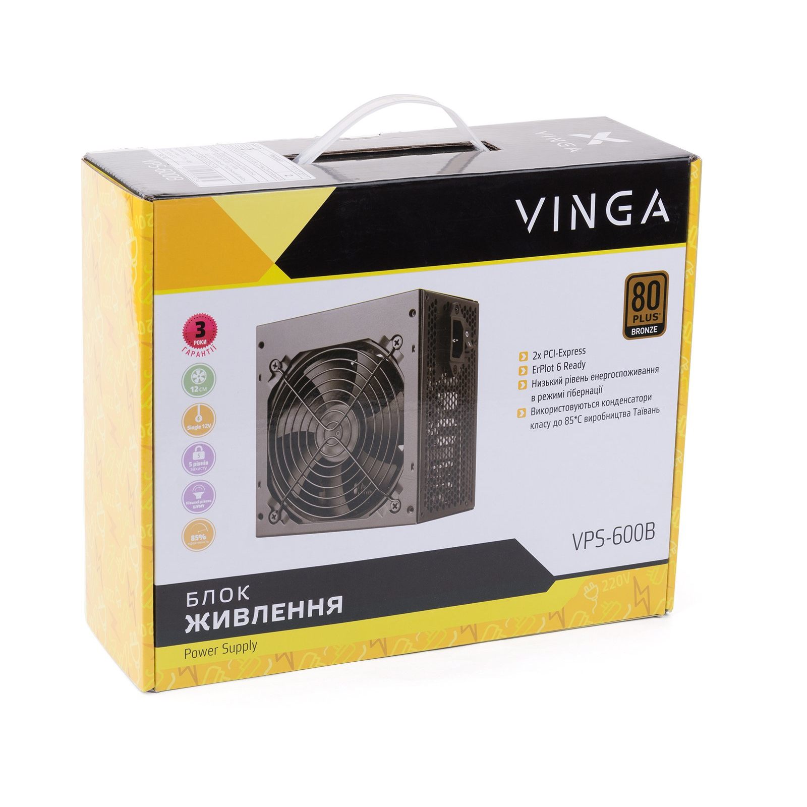 Блок живлення Vinga 600W (VPS-600B) зображення 11