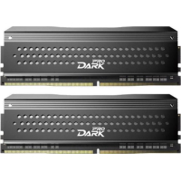 Модуль памяти для компьютера DDR4 16GB (2x8GB) 3200 MHz Dark Pro Black/Gray Team (TDPGD416G3200HC14ADC01)