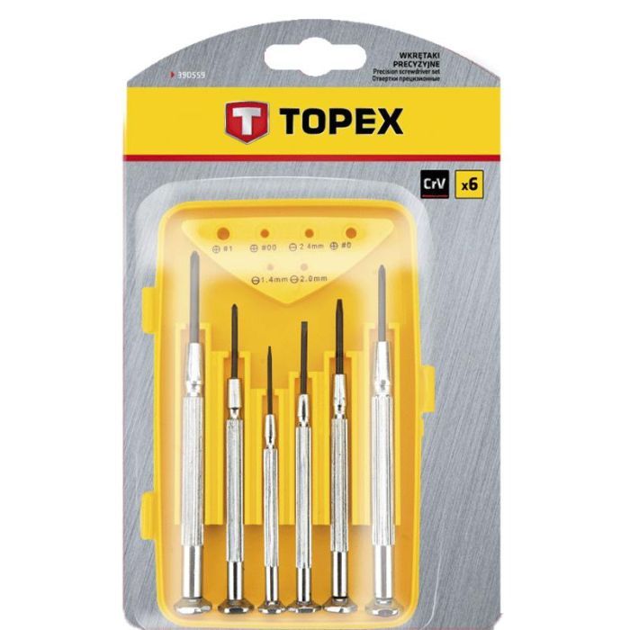Набір викруток Topex прецизійних, 6 шт. (39D559) зображення 2