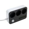 Сетевой фильтр питания ColorWay CW-CHЕ36B, 3 розетки/6USB Black 1.8M (CW-CHE36B) изображение 3