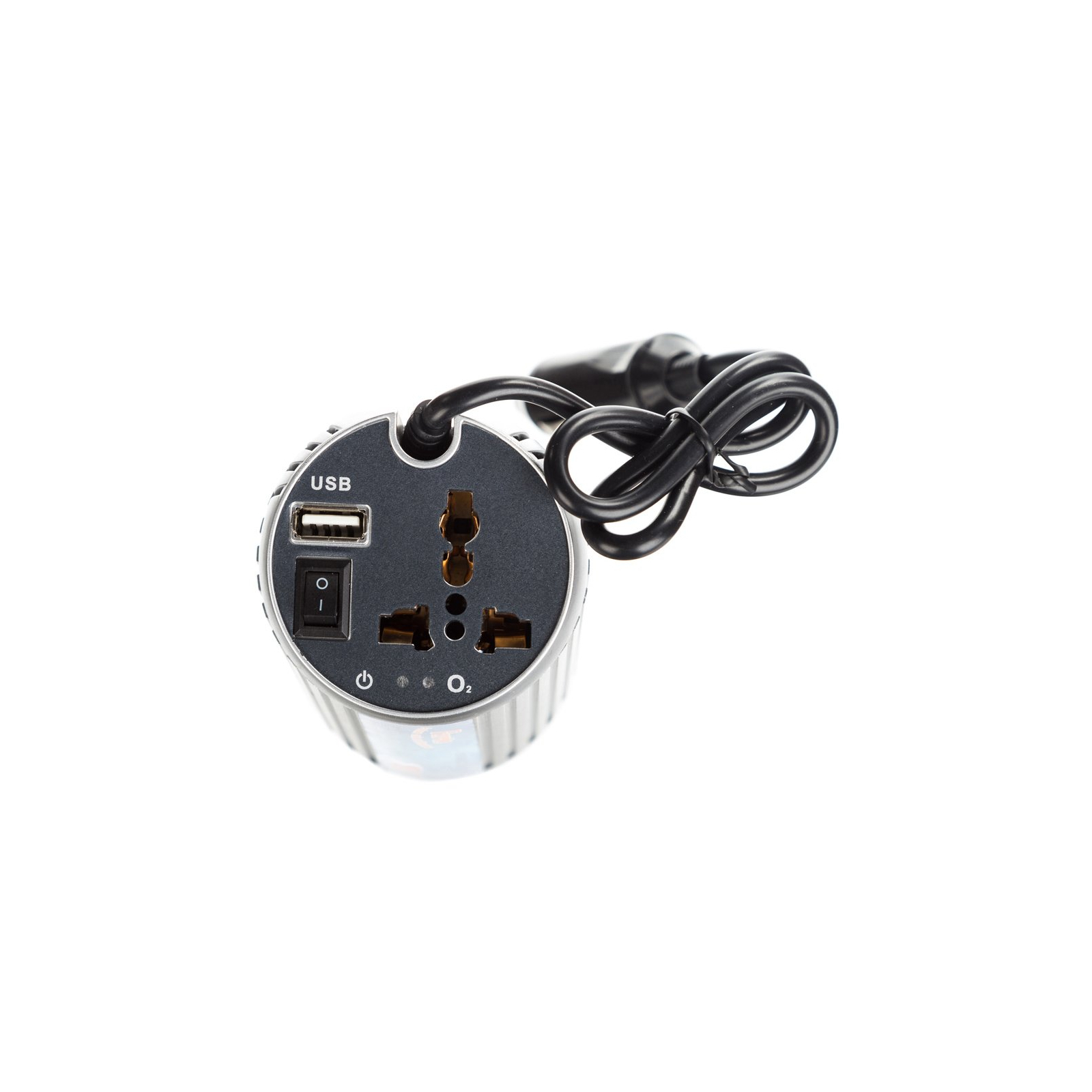 Автомобильный инвертор Porto 12V/220V 150W, USB, ионизатор, Silver (MNY-150) изображение 2