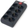 Сетевой фильтр питания REAL-EL REAL-EL RS-8 PROTECT, 1.8m, black (EL122300021) изображение 3