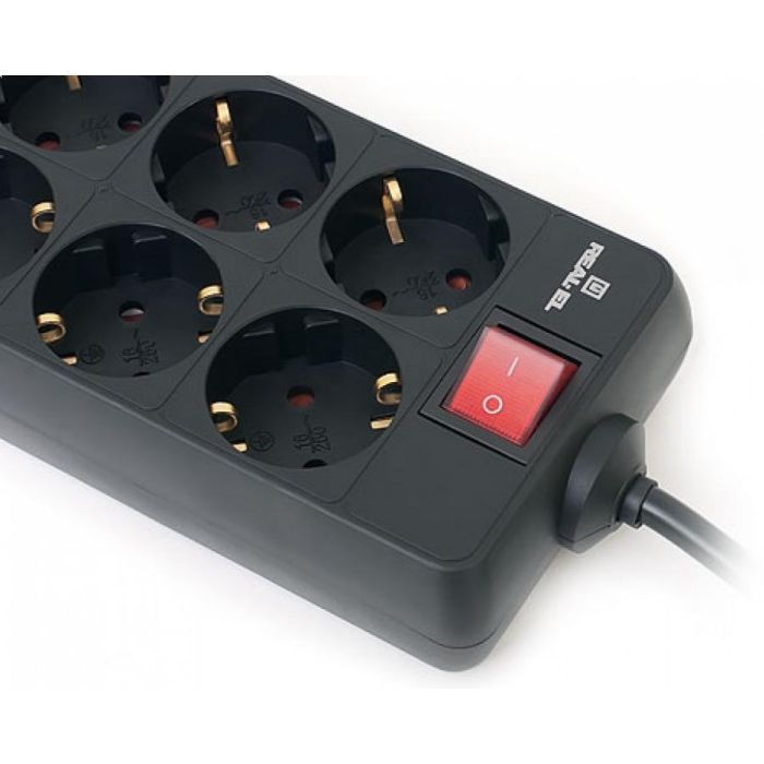 Сетевой фильтр питания REAL-EL REAL-EL RS-8 PROTECT, 1.8m, black (EL122300021) изображение 6