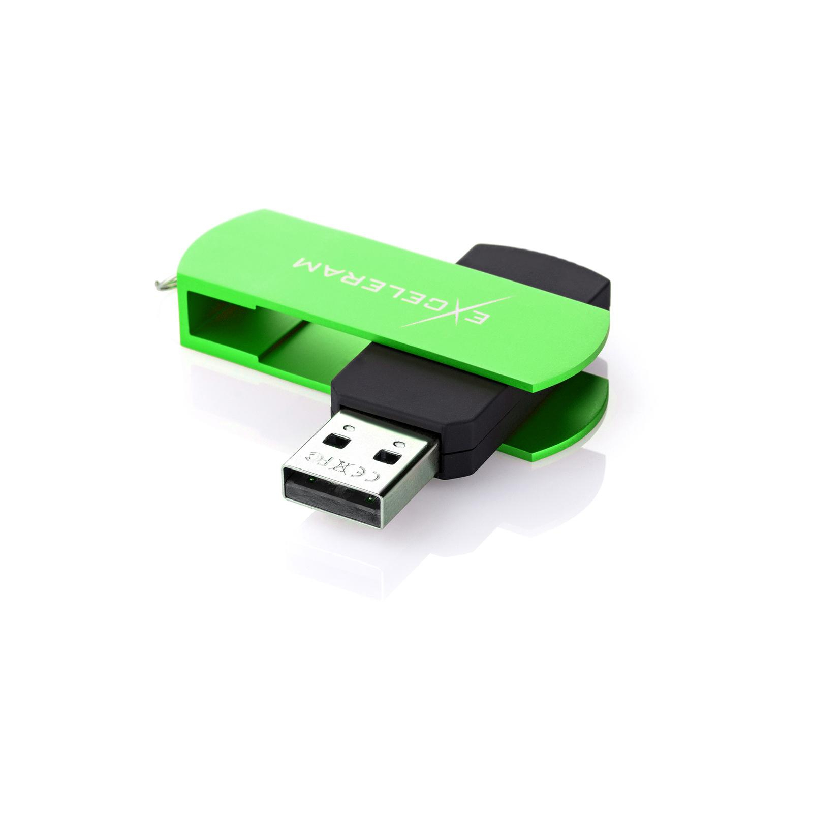 USB флеш накопитель eXceleram 16GB P2 Series Green/Black USB 2.0 (EXP2U2GRB16) изображение 2