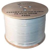 Photos - Electrical Wire & Cable RITAR Кабель телевізійний  1,02 мм.CCS, 80x0.12m CCA экран, 75 Ом, 305м (RT 