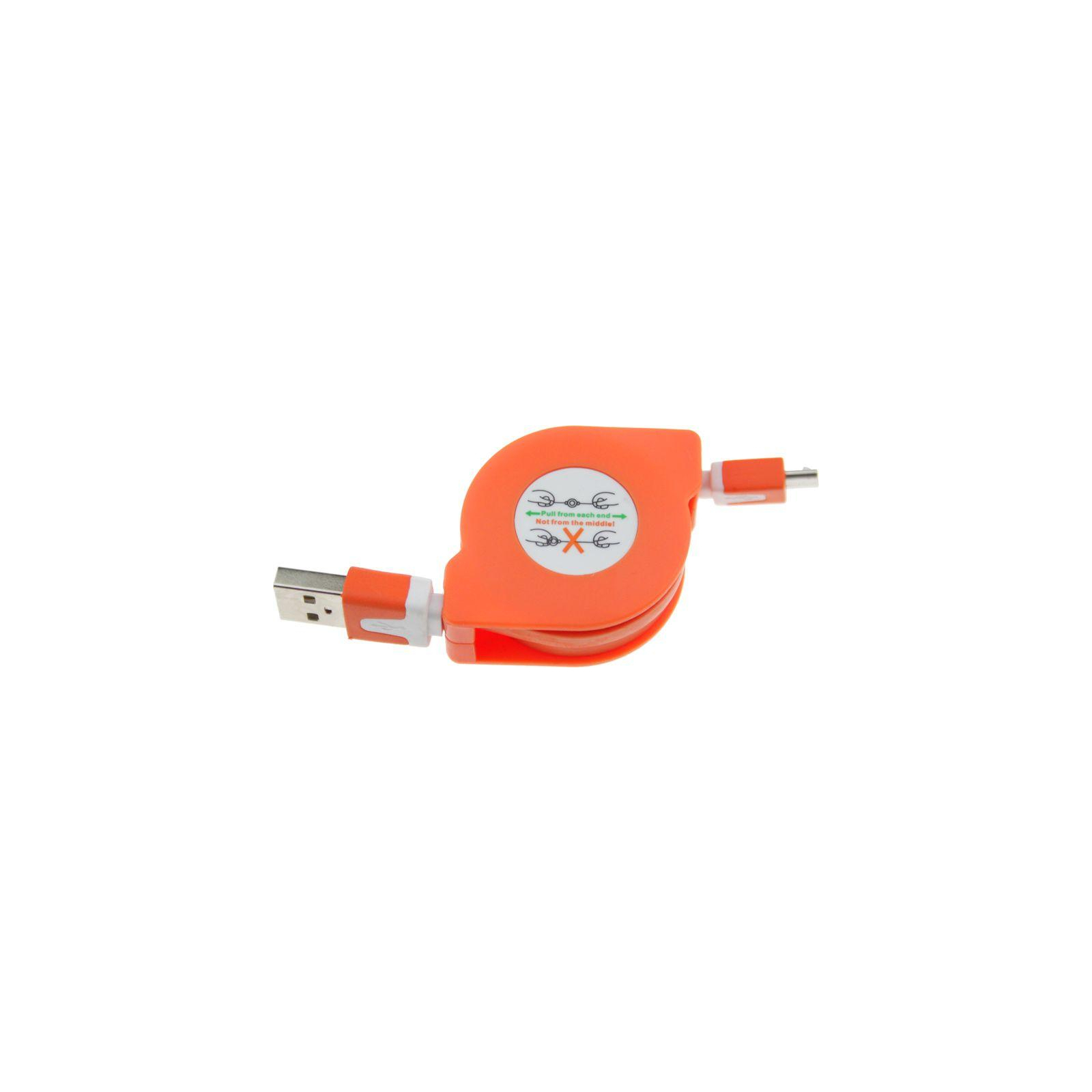 Дата кабель USB 2.0 AM to Micro 5P 1.0m TKX-66 Flat Orange Toto (F_57474)