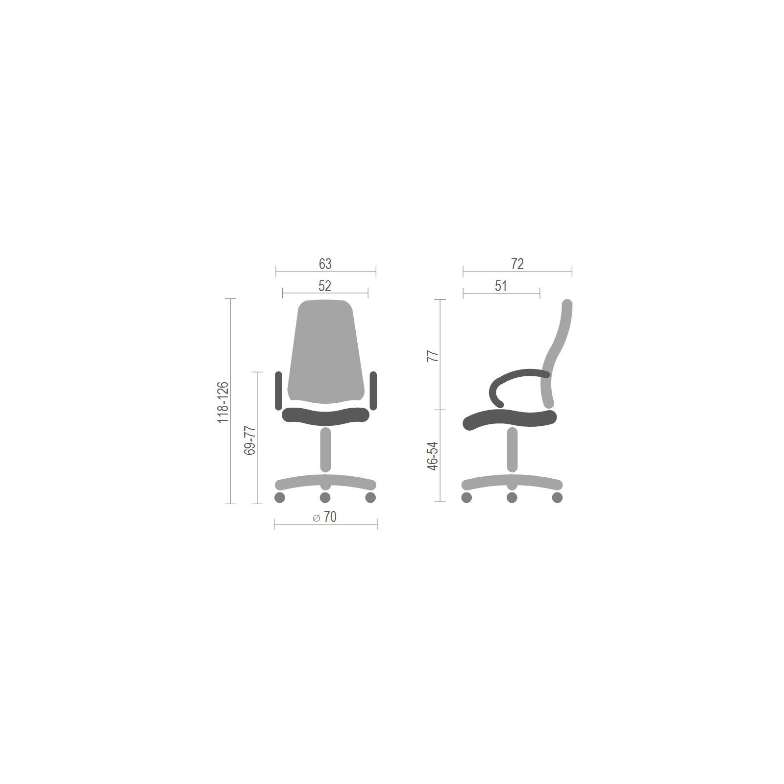 Офісне крісло Аклас Сетиф CH ANF Чорне (11423) зображення 6