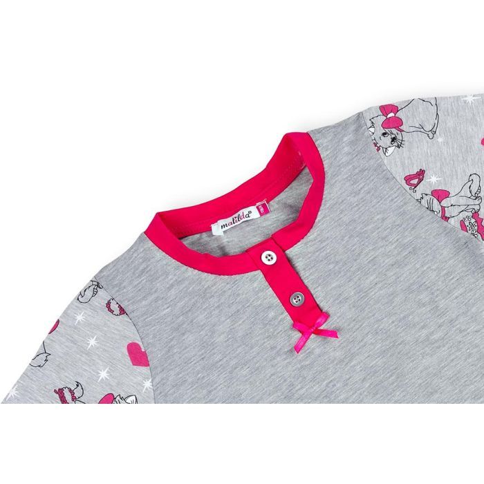 Піжама дитяча Matilda з котом (7364-140G-gray) зображення 3
