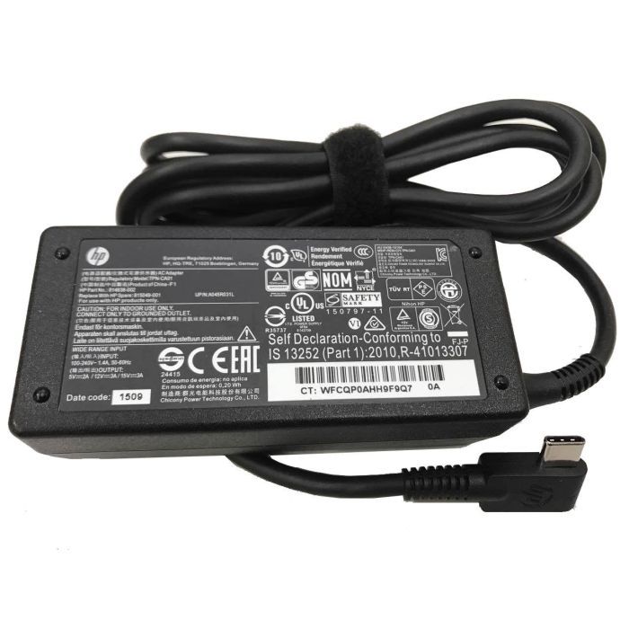 Блок живлення до ноутбуку HP 45W 15V, Type-C (TPN-CA01 / A40255)