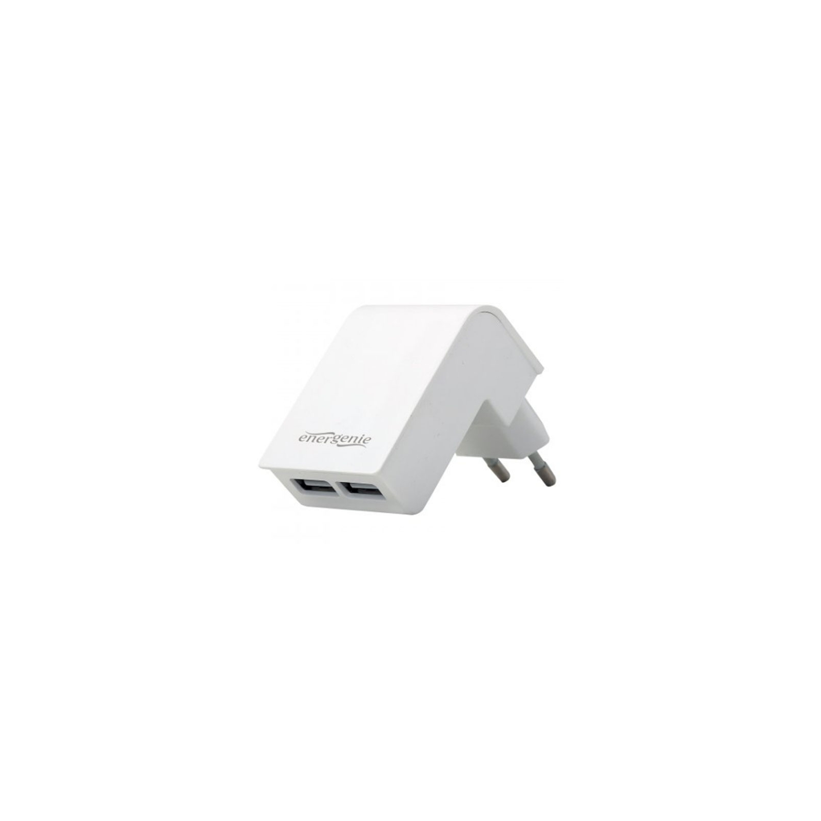 Зарядний пристрій EnerGenie USB 2.1A white (EG-U2C2A-02-W)