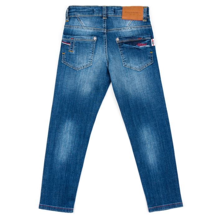 Штани дитячі A-Yugi завужені з потертостями (2698-116B-blue) зображення 2