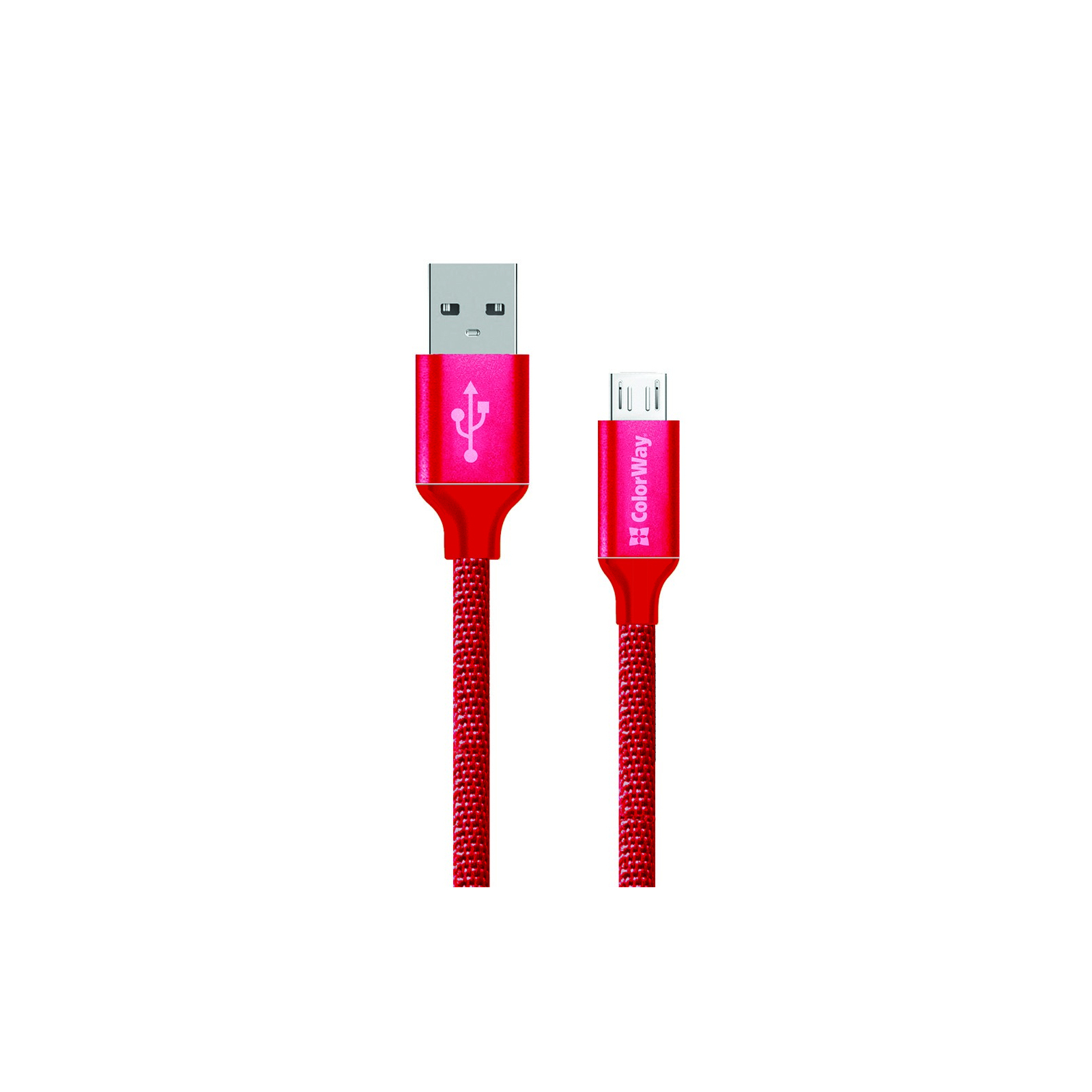 Дата кабель Кабель Colorway USB - МicroUSB 2.1А 1м червоний ColorWay (CW-CBUM002-RD)