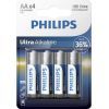 Батарейка Philips AA LR6 Ultra Alkaline * 4 (LR6E4B/10)