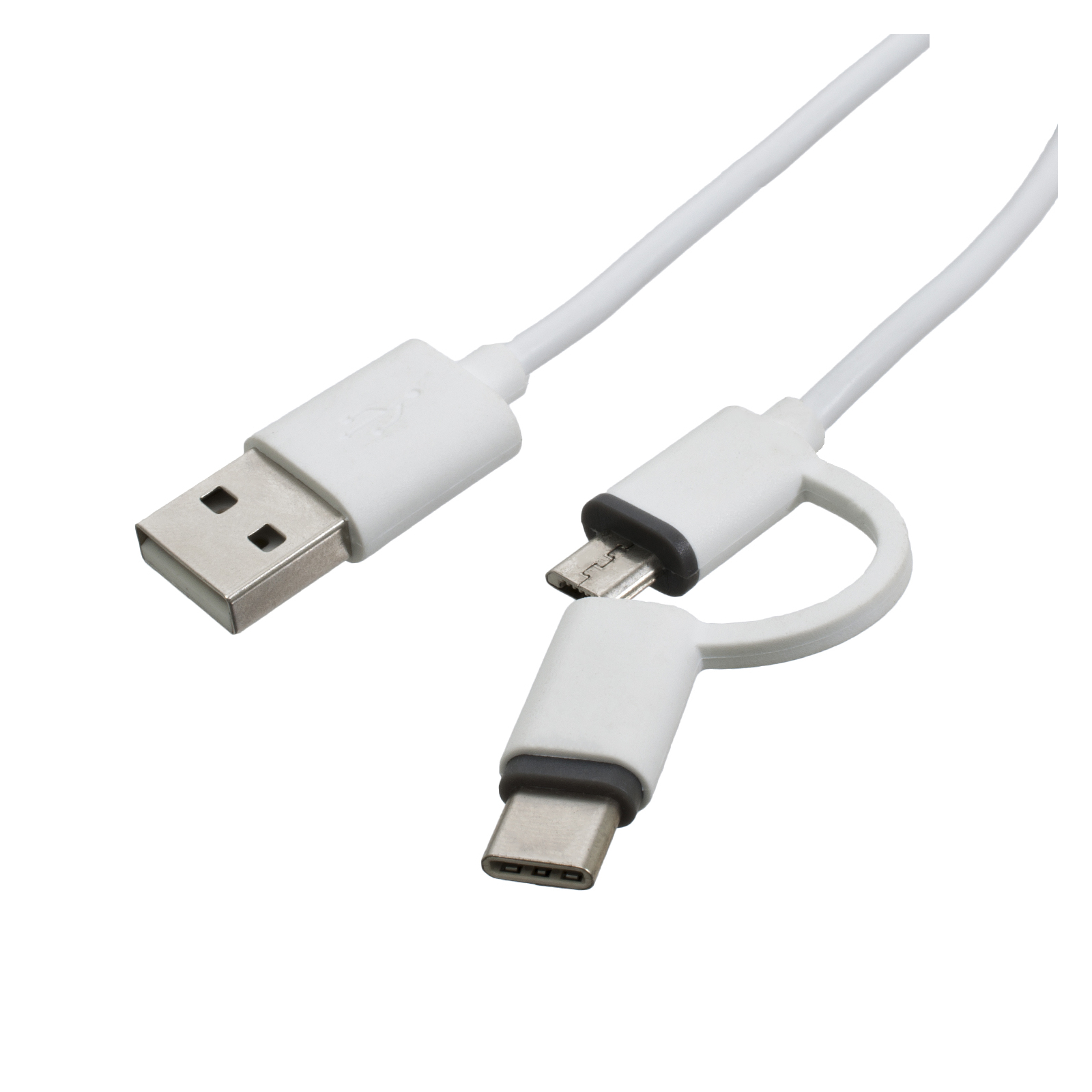 Дата кабель USB 2.0 AM to Micro 5P + Type-C 1.0m Patron (CAB-PN-MIC-TYPE-C-1M)