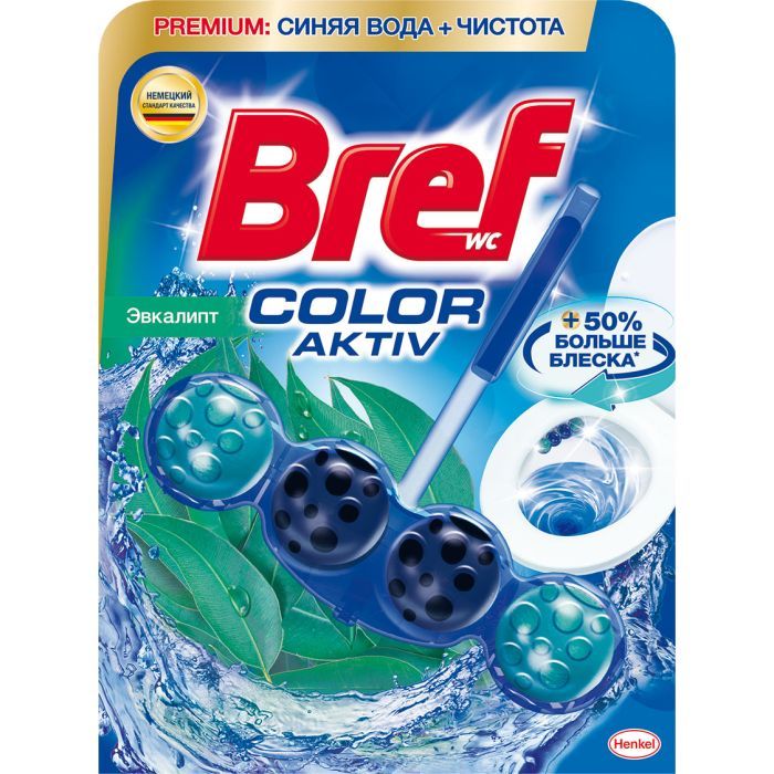 Туалетный блок Bref Цветная вода Эвкалипт 50 г (9000101350708)