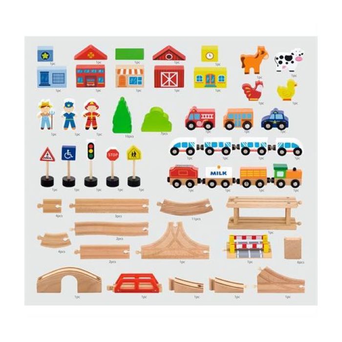 Залізниця Viga Toys 90 деталей (50998) зображення 4