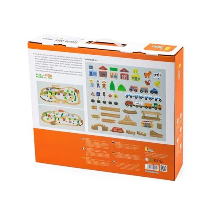 Залізниця Viga Toys 90 деталей (50998) зображення 6