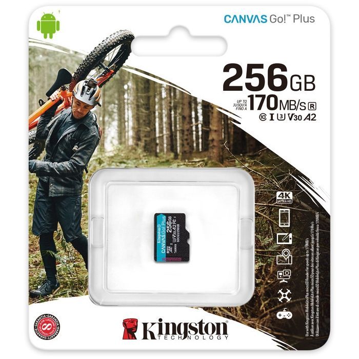 ᐈ Купить карту памяти Kingston 256GB microSDXC class 10 A2 U3 V30