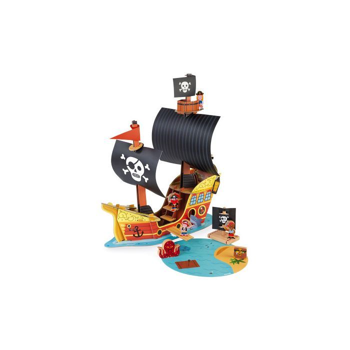 Игровой набор Janod Корабль пиратов 3D (J08579) изображение 3