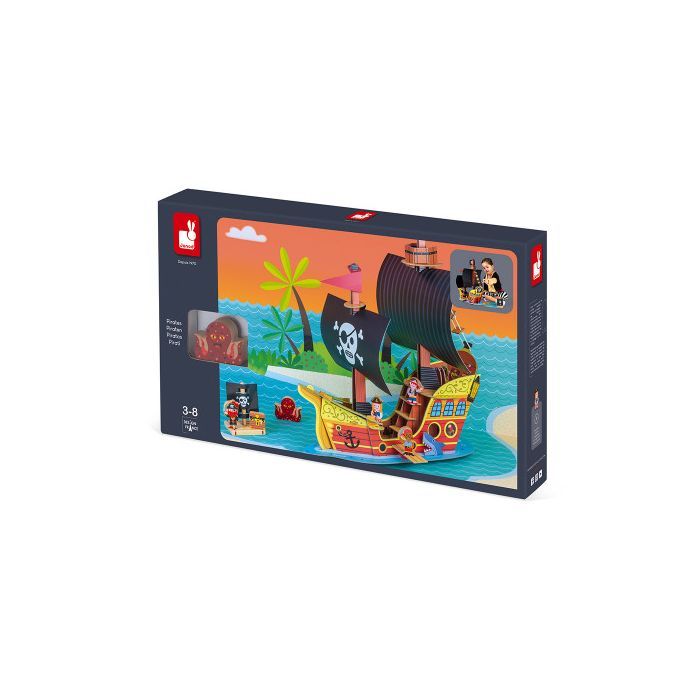 Игровой набор Janod Корабль пиратов 3D (J08579) изображение 7